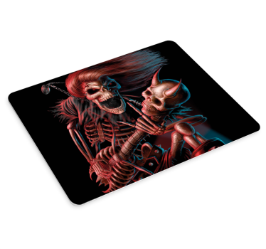 Alfombrilla de ratón Halloween esqueleto de rock - TenVinilo