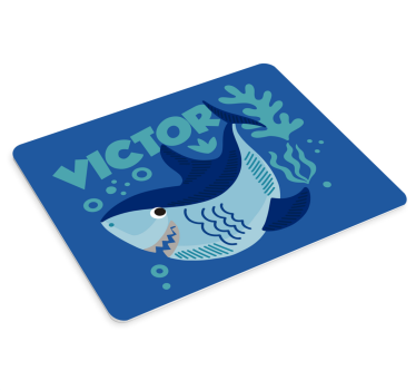 Mouse pad original diseño de tiburón juguetón - TenVinilo