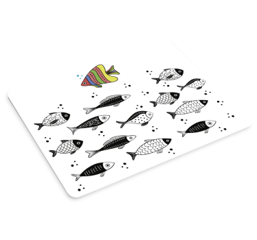 Alfombrillas de ratón originales contraflujo peces - TenVinilo