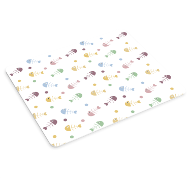 Mouse pad textura huesos de pescado coloridos - TenVinilo