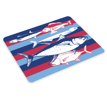 Mouse pad original animales con temática de pesca - TenVinilo