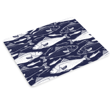 Mouse pad textura patrón de peces estilizados - TenVinilo