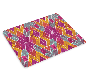 Mouse pad textura figuras geométricas vibrantes - TenVinilo