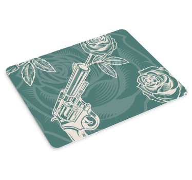 Mouse pad original composición rosa revólver - TenVinilo