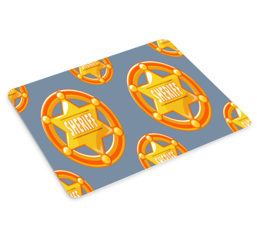 Mouse pad original patrón de estrella de sheriff - TenVinilo