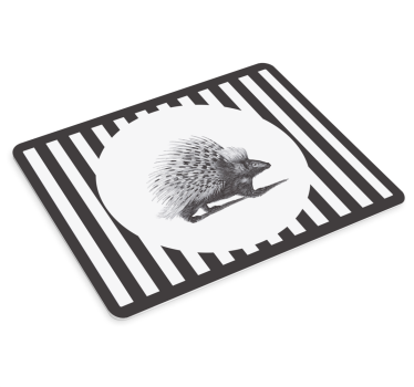 Mouse pad original puercoespín a rayas - TenVinilo