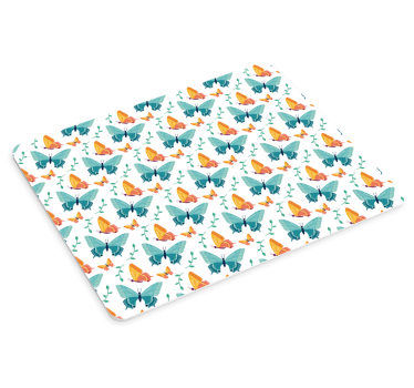 Mouse pad textura arreglo de mariposas coloridas - TenVinilo