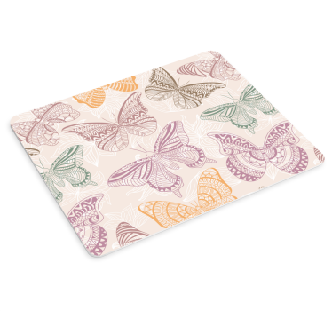 Mouse pad textura motivo de mariposa colorida - TenVinilo