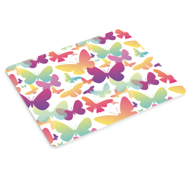 Mouse pad textura ilustración de mariposa vibrante - TenVinilo
