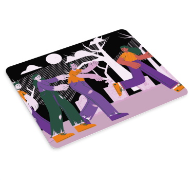 Mouse pad original paseo grupal con estilo - TenVinilo