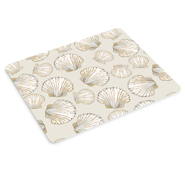 Mouse pad textura motivo de conchas elegantes - TenVinilo