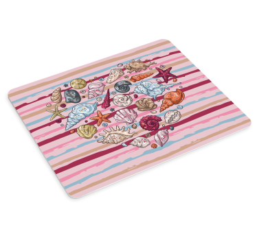 Mouse pad original colección de conchas marinas de colores - TenVinilo