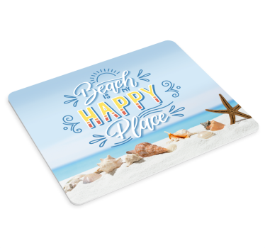 Mouse pad frases playa y felicidad - TenVinilo