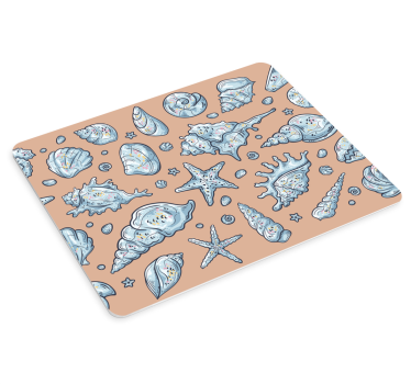 Mouse pad textura con conchas y estrellas de mar - TenVinilo