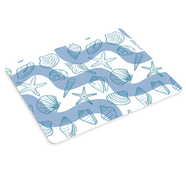 Mouse pad textura con motivo de conchas marinas - TenVinilo