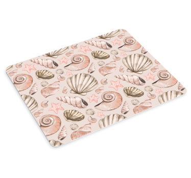 Mouse pad textura con motivo de conchas y estrellas - TenVinilo