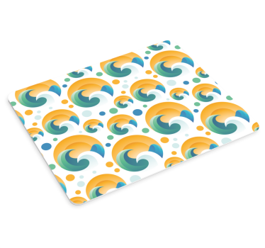 Mouse pad textura motivos de olas coloridas - TenVinilo