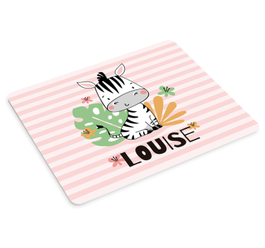 Mouse pad original carácter de cebra lindo - TenVinilo