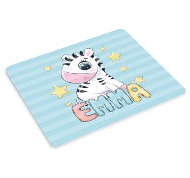 Mouse pad original ilustración de cebra linda - TenVinilo
