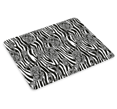 Alfombrilla ratón estampado de cebra floral - TenVinilo