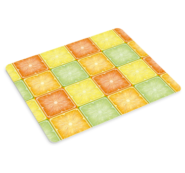 Mouse pad textura cuadrados de frutas coloridas - TenVinilo