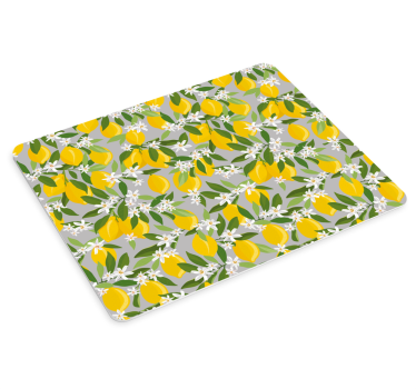 Mouse pad textura limón floral vibrante - TenVinilo