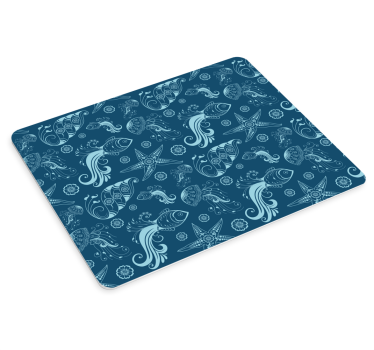 Mouse pad textura motivos marinos en espiral - TenVinilo