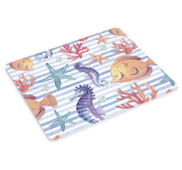 Mouse pad original patrón de criaturas submarinas - TenVinilo