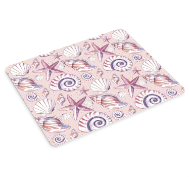 Mouse pad textura con diseño de conchas y estrellas - TenVinilo