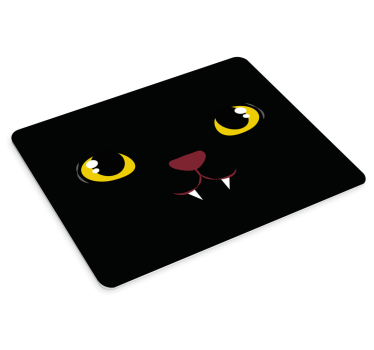 Mouse pad original rasgos faciales de gato - TenVinilo