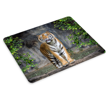 Mouse pad original posición del tigre majestuoso - TenVinilo