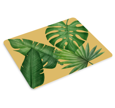 Mouse pad textura motivo de hojas tropicales - TenVinilo