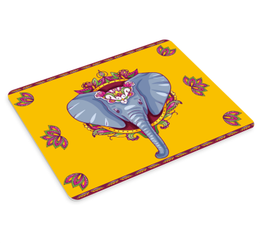 Mouse pad original ilustración de elefante vibrante - TenVinilo