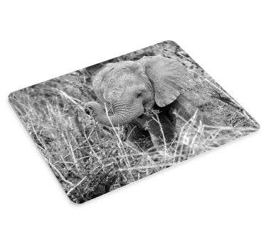 Alfombrillas de raton originales Elefante blanco y negro - TenVinilo
