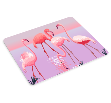Mouse pad original elegante reunión de flamencos - TenVinilo