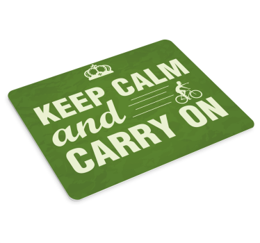 Mouse pad frases mantén la calma y pedalea - TenVinilo