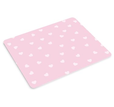 Mouse pad textura motivo de corazones rosas - TenVinilo