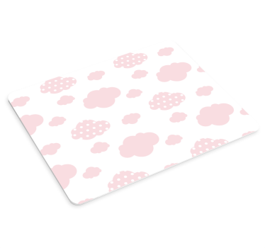 Mouse pad textura patrón de nubes rosa suave - TenVinilo