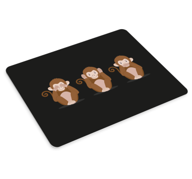 Alfombrillas de raton originales Tres monos emoji - TenVinilo