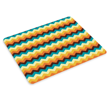 Mouse pad textura patrón zigzag colorido - TenVinilo