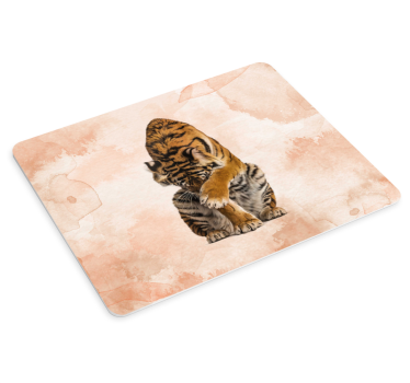 Mouse pad original tigre cachorro juguetón - TenVinilo