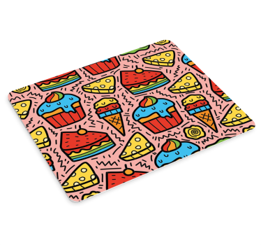 Mouse pad original patrones de postres coloridos - TenVinilo