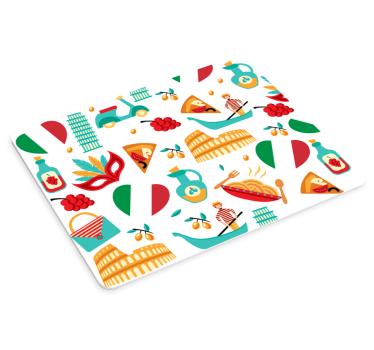 Mouse pad original cocina italiana colorida - TenVinilo