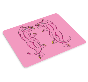 Mouse pad original enfrentando a las panteras rosas - TenVinilo