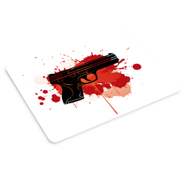 Mouse pad original silueta de arma estilizada - TenVinilo