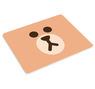 Mouse pad original cara de oso linda - TenVinilo