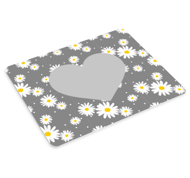 Mouse pad textura patrón de corazón de margarita - TenVinilo