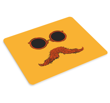 Mouse pad original gafas de sol divertidas bigote - TenVinilo