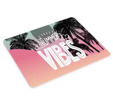 Mouse pad frases vibras de verano tropical - TenVinilo