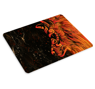 Mouse pad original cara de animal ardiente - TenVinilo